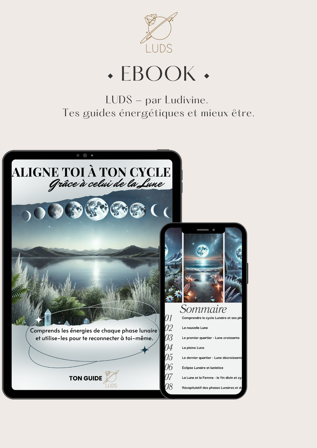 EBOOK - ton guide du cycle lunaire, lié à la lithothérapie