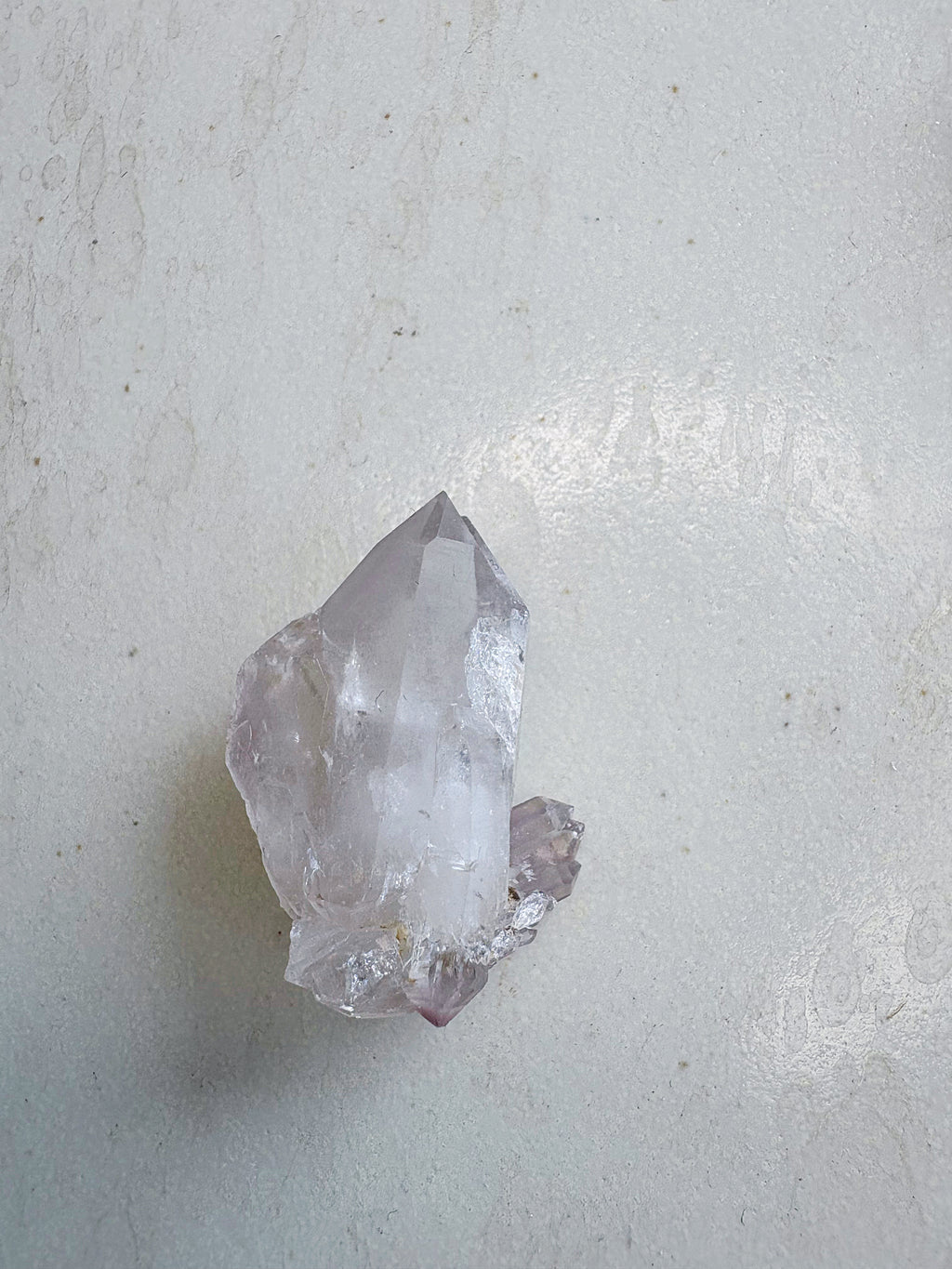 Mini trio 5 - Cristal de roche / Quartz fumé / Fluorite rose - origine FRANCE