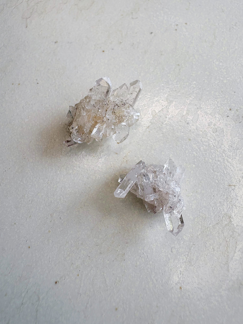 Mini lot 3 - Cristal de roche / Quartz fumé / Fluorite rose - origine FRANCE