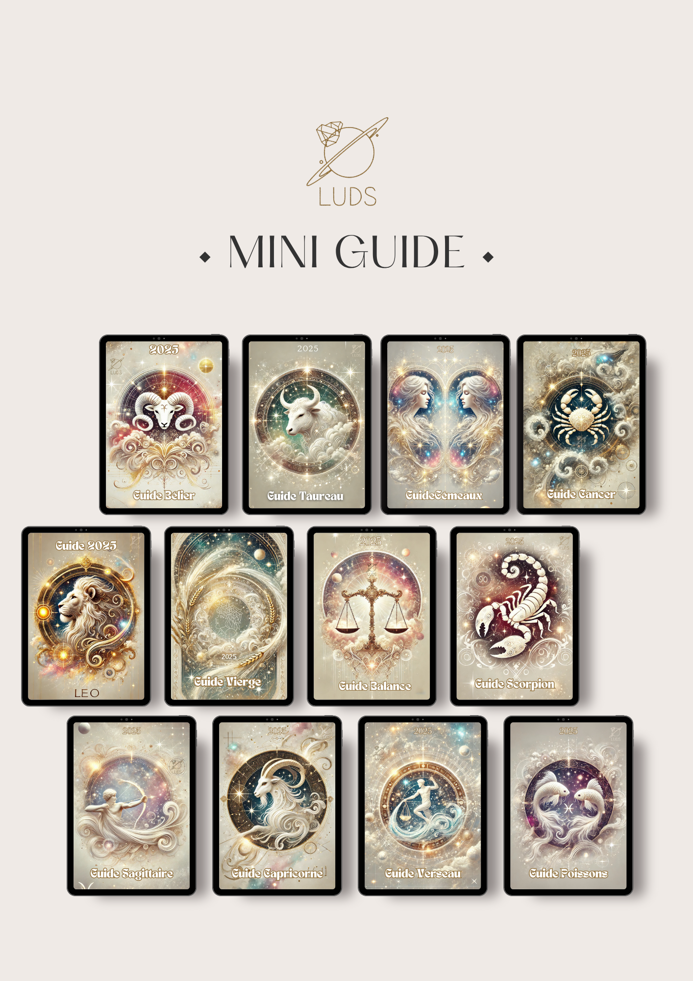 Mini-Guide EBOOK - LUDS ton guide 2025 par signe astrologique