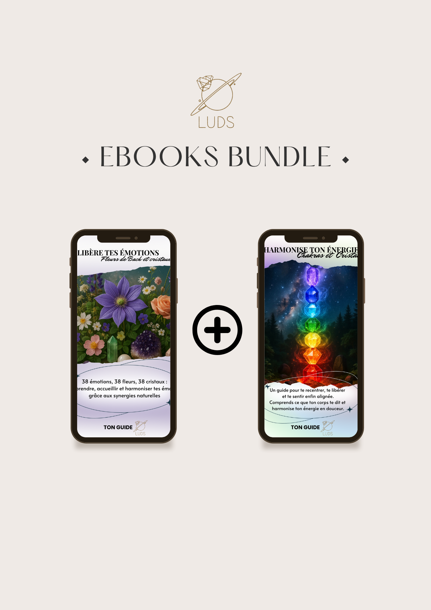 BUNDLE - Ebooks combo : Fleurs de Bach et Lithothérapie + Chakras et Lithothérapie 🌺☸️