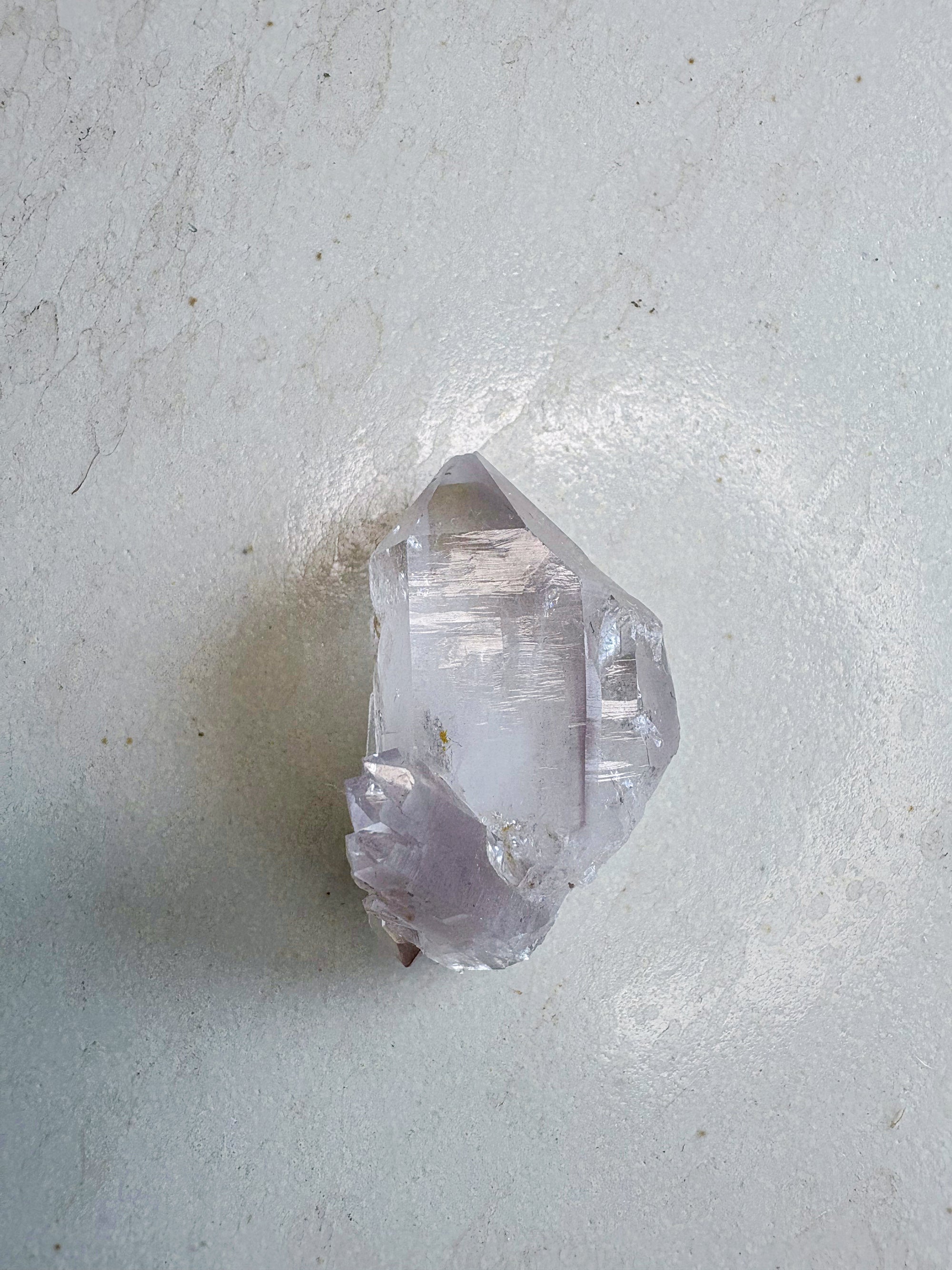 Mini trio 5 - Cristal de roche / Quartz fumé / Fluorite rose - origine FRANCE