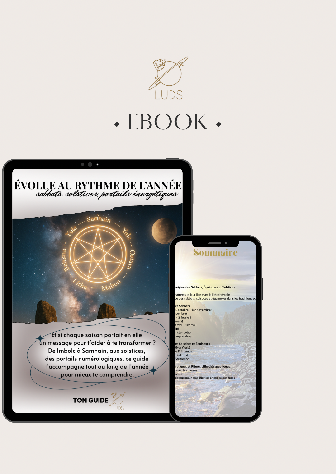 EBOOK - ton guide en Sabbats, Équinoxes, Solstices et lithothérapie