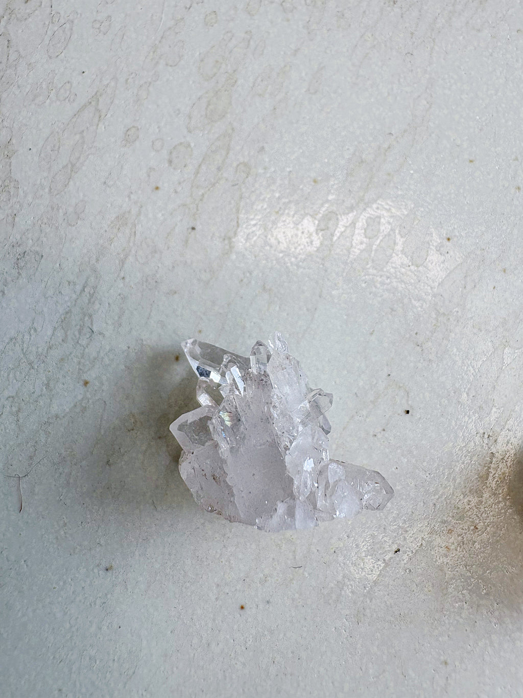 Mini trio 7 - Cristal de roche / Quartz fumé / Fluorite rose - origine FRANCE