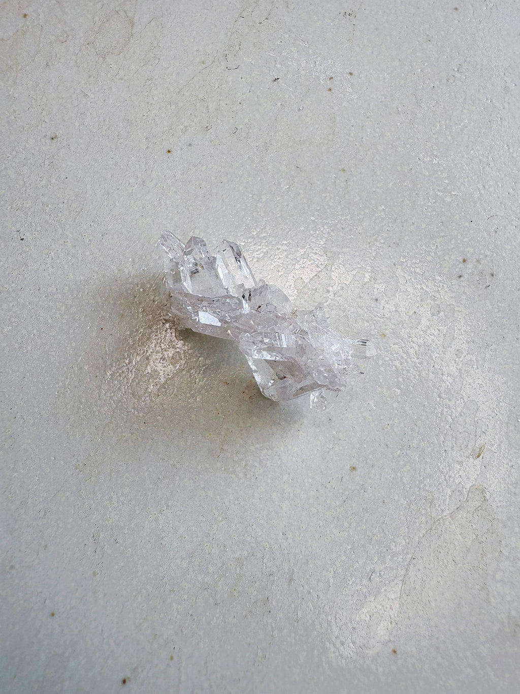 Mini trio 4 - Cristal de roche / Quartz fumé / Fluorite rose - origine FRANCE