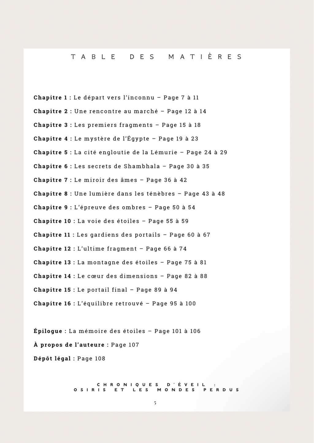 La fille d’Osiris. Les chroniques d’éveil : Osiris et les mondes perdus. Roman. Version EBOOK