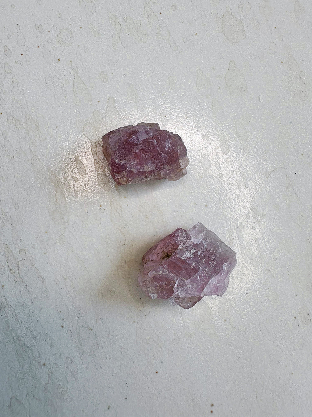 MINI lot par 2 : Fluorite rose - origine FRANCE