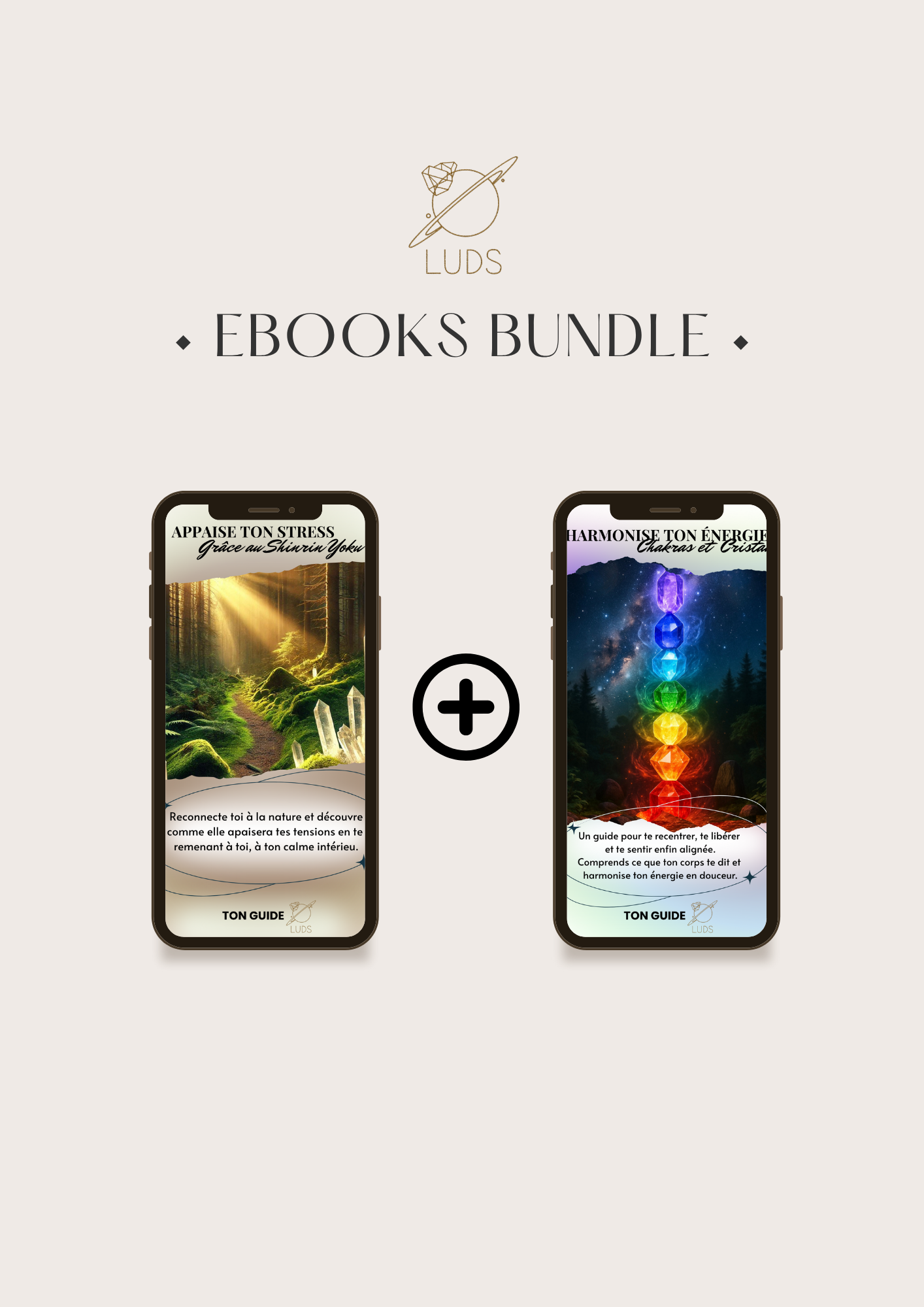 BUNDLE - Ebooks combo : Shirin-Yoku et Lithothérapie + Chakras et Lithothérapie 🌳☸️