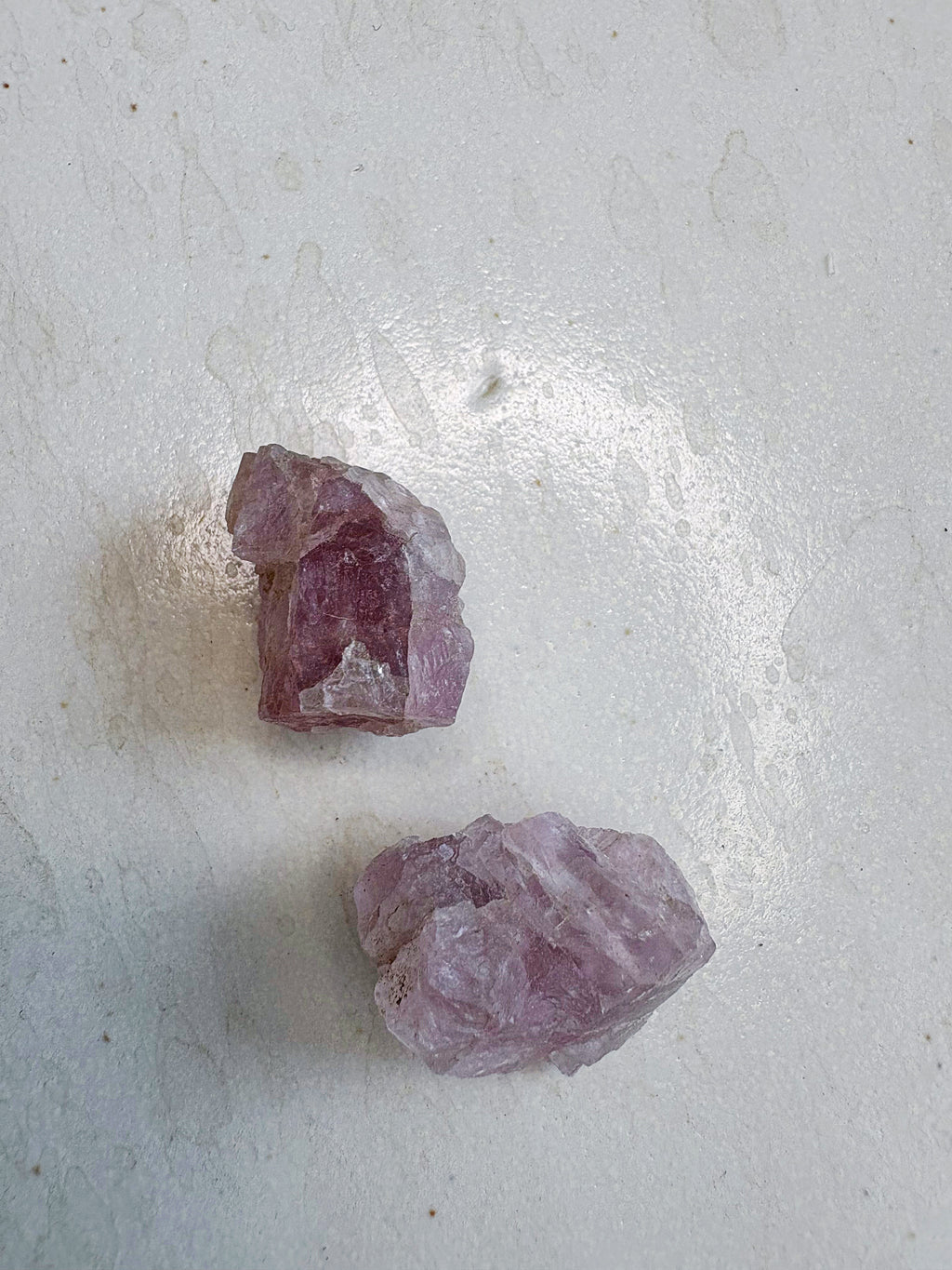 MINI lot par 2 : Fluorite rose - origine FRANCE