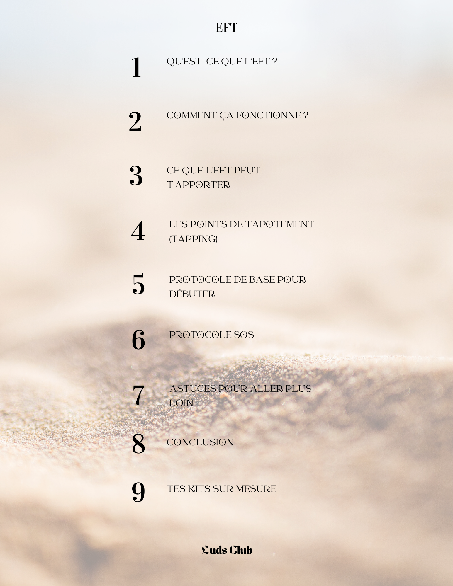 EBOOK - LUDS CLUB édition - ton guide en EFT