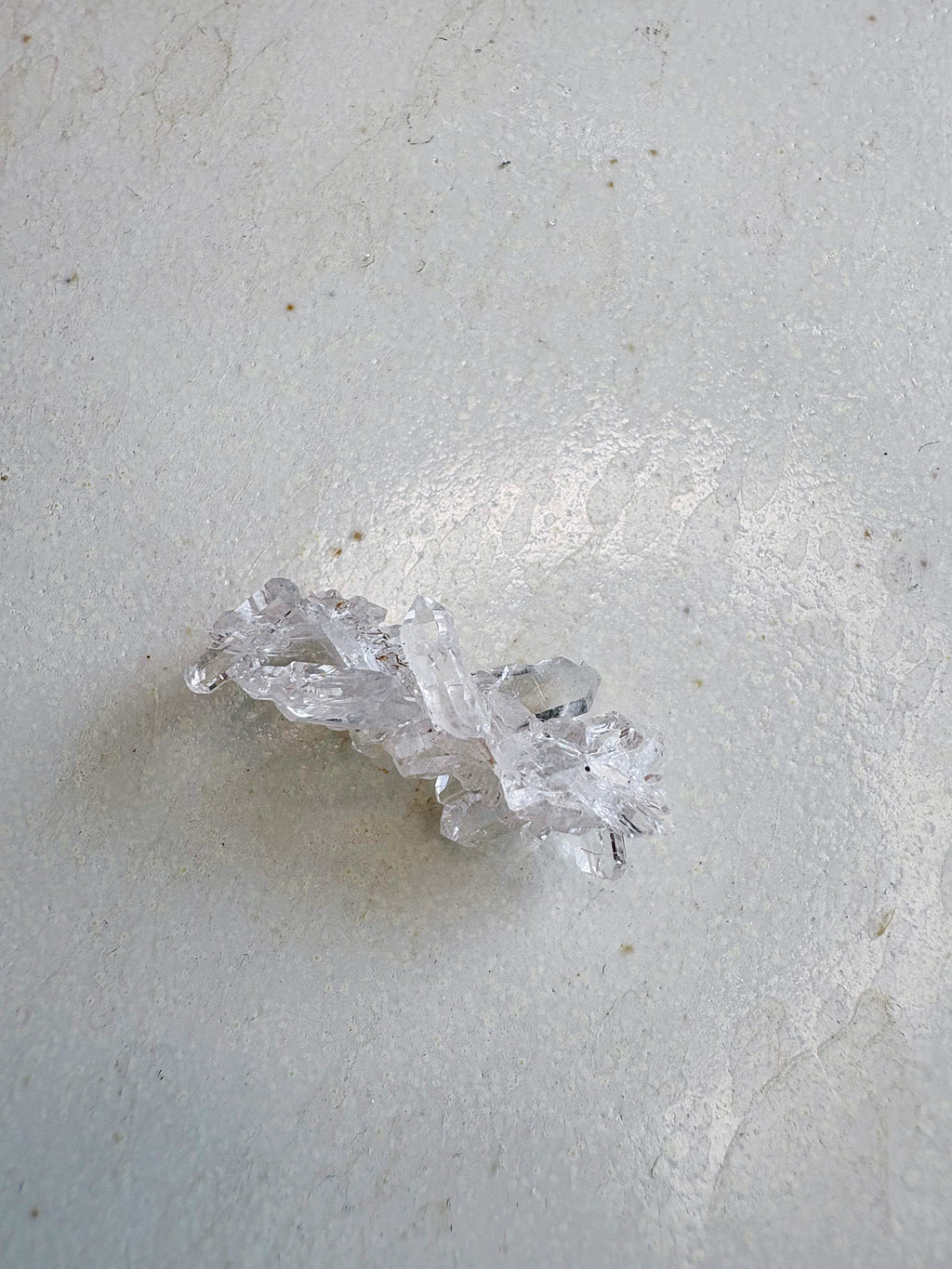 Mini trio 4 - Cristal de roche / Quartz fumé / Fluorite rose - origine FRANCE