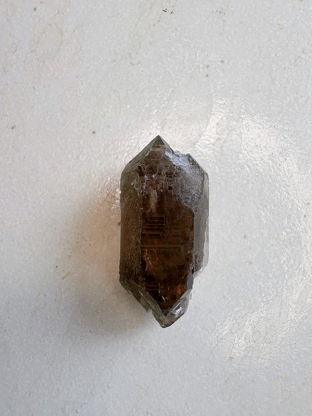 Mini trio 5 - Cristal de roche / Quartz fumé / Fluorite rose - origine FRANCE