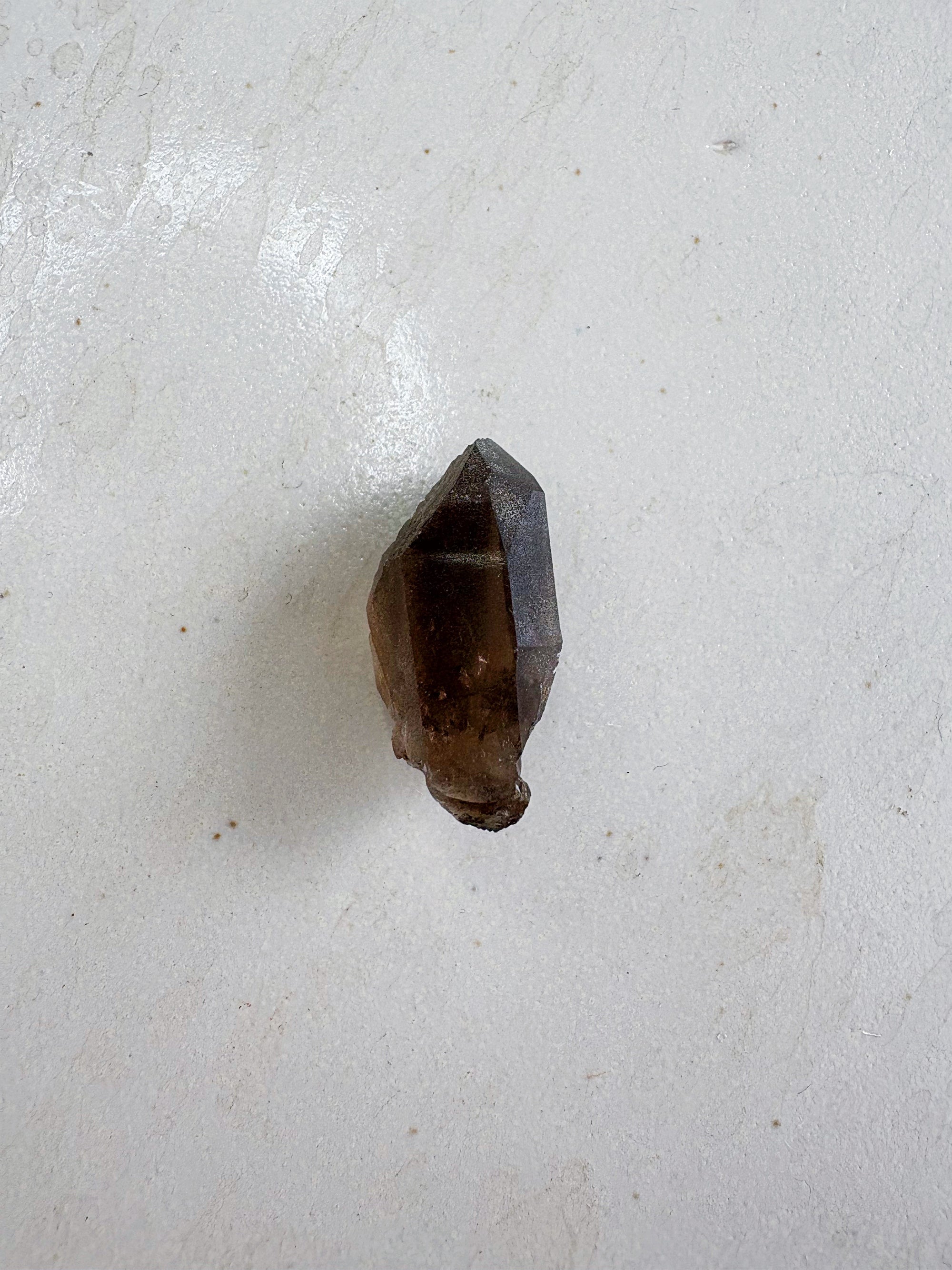 Mini trio 2 - Cristal de roche / Quartz fumé / Fluorite rose - origine FRANCE