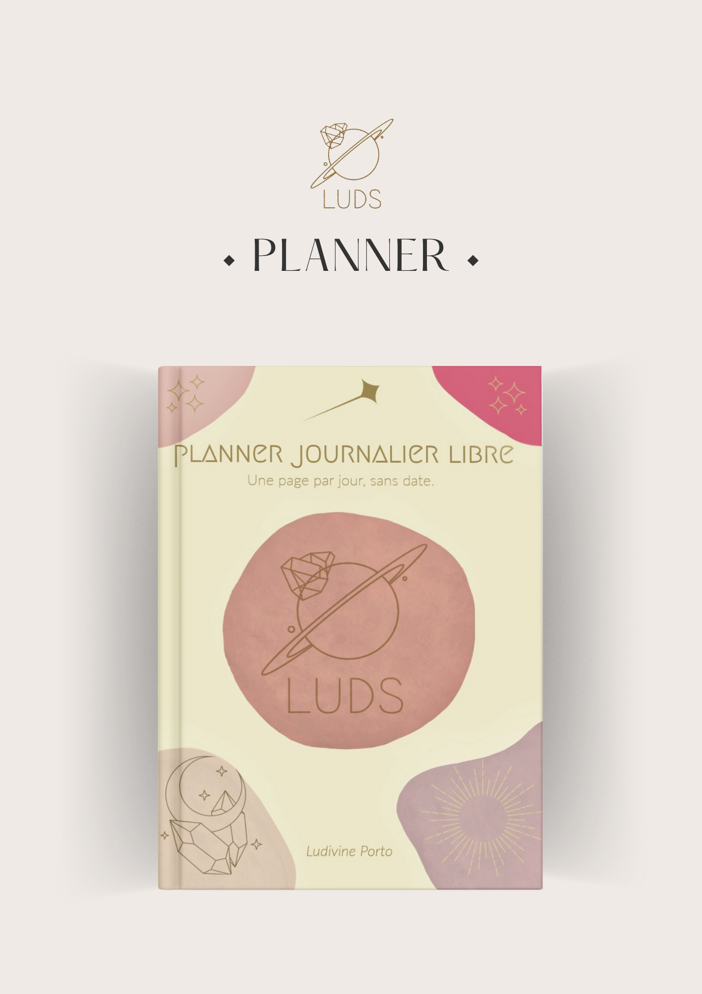 LUDS le planner libre - Format 6 mois, couverture rigide