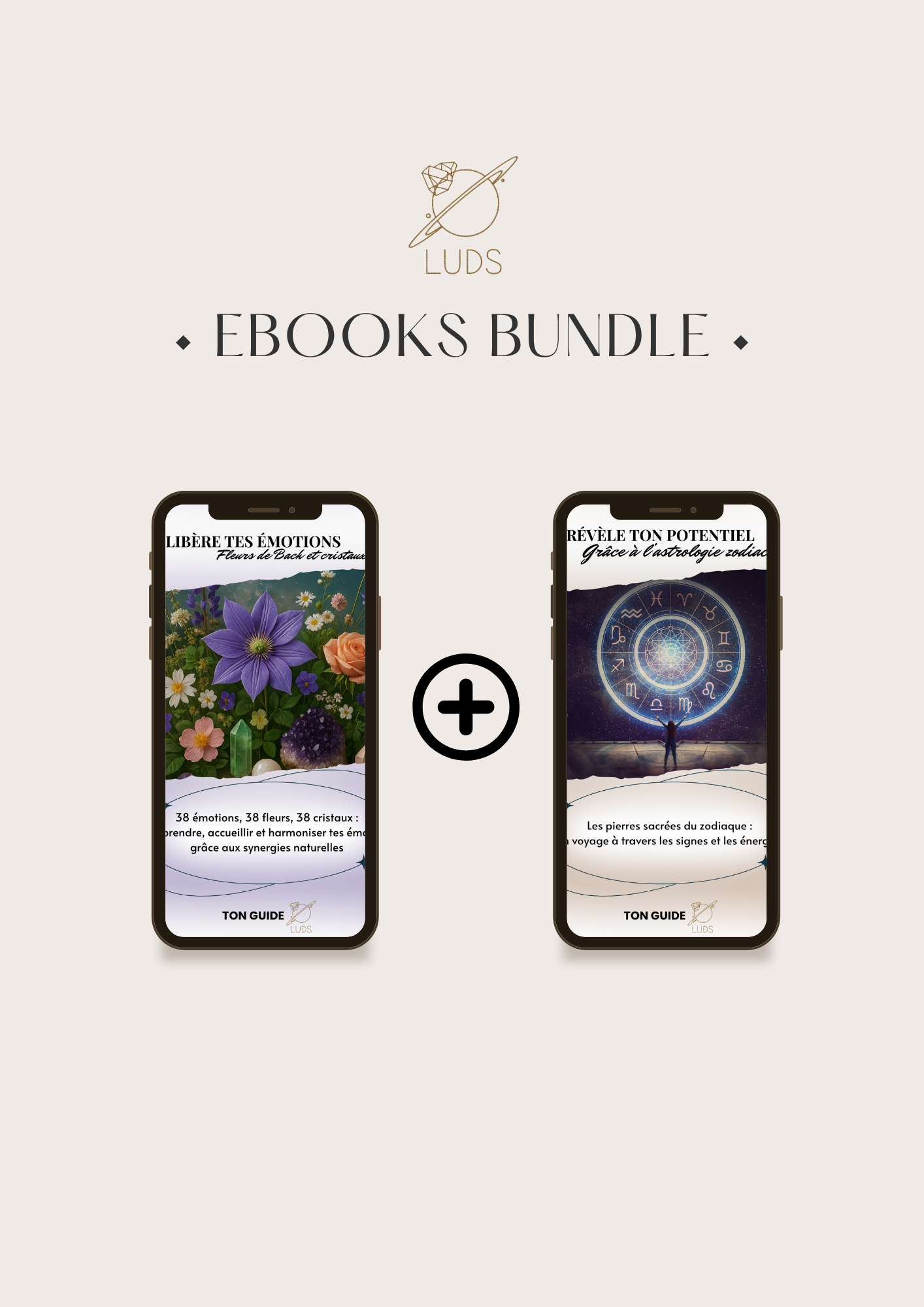BUNDLE - Ebooks combo Astrologie Zodiacale et Lithothérapie + Fleurs de Bach et Lithothérapie 🌺♌️