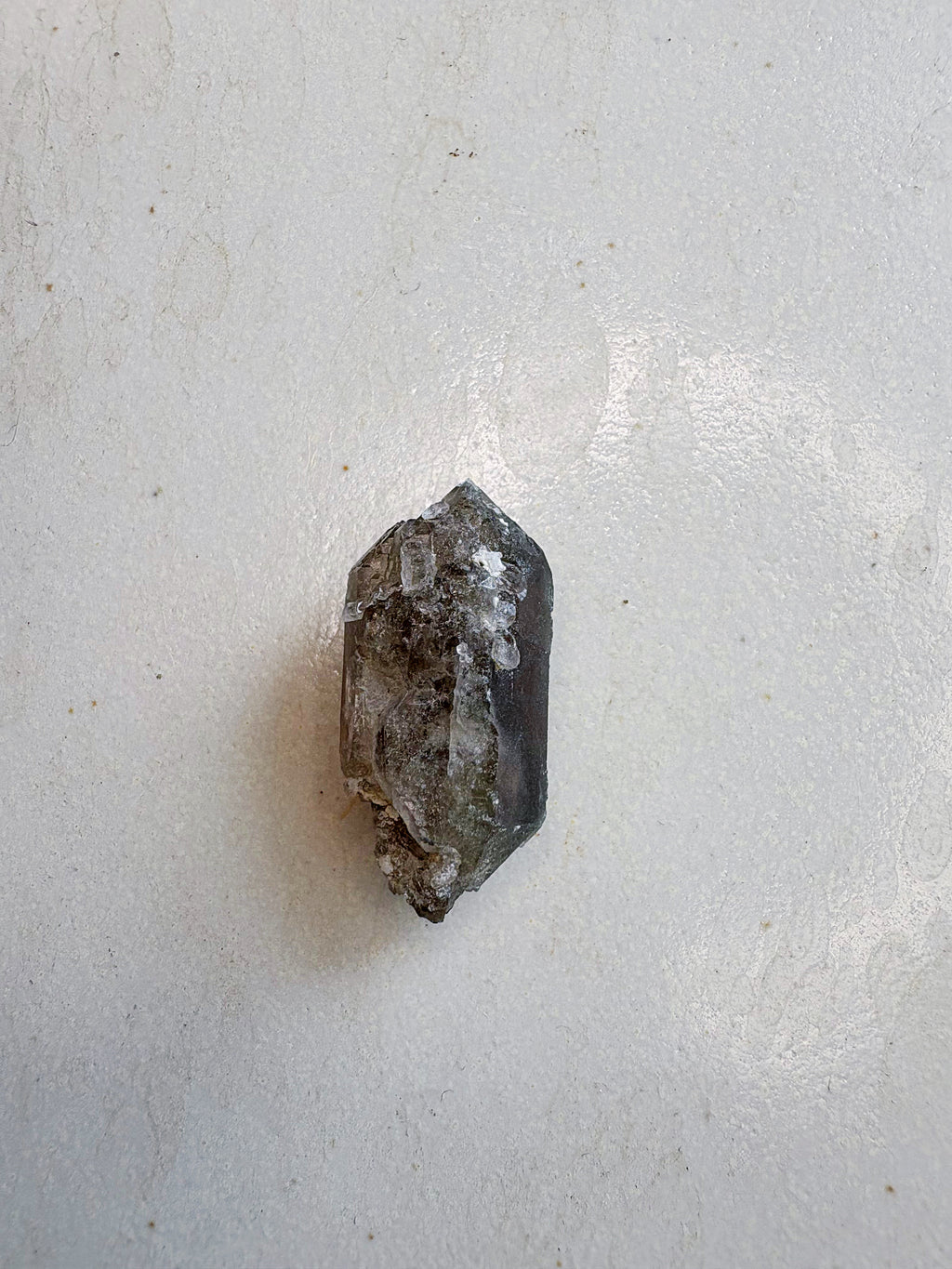 Mini trio 5 - Cristal de roche / Quartz fumé / Fluorite rose - origine FRANCE